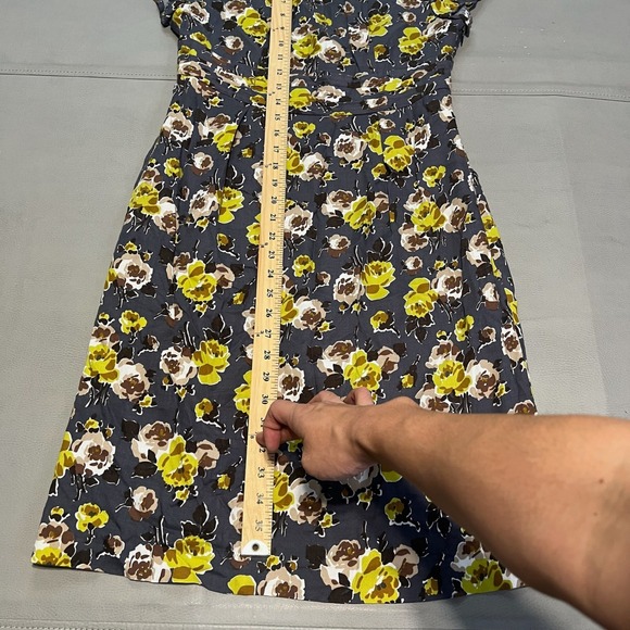 Boden Floral Viscose Short Sleeve Midi Dress Cottage Prairie BOHO Women-12-3094 - Picture 4 of 10